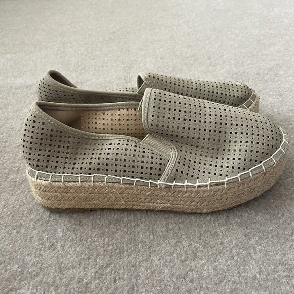 Altar'd State Sandals Womens 8 Beige Platform Espadrille Shoes Casual Summer - Picture 3 of 12